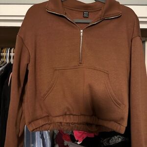 SHEIN Zip-Up Cropped Sweatshirt - EVERYTHING MUST GO